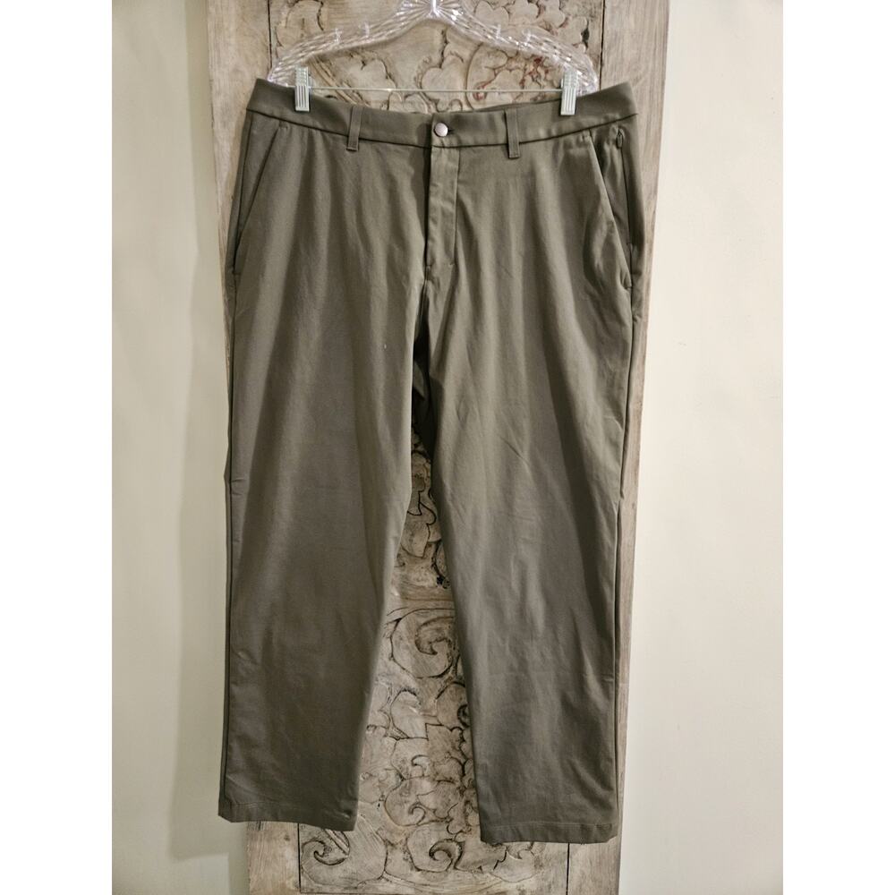 Lululemon Pants Mens 38 x 30 Green ABC Slim Fit Chino Quick Drying